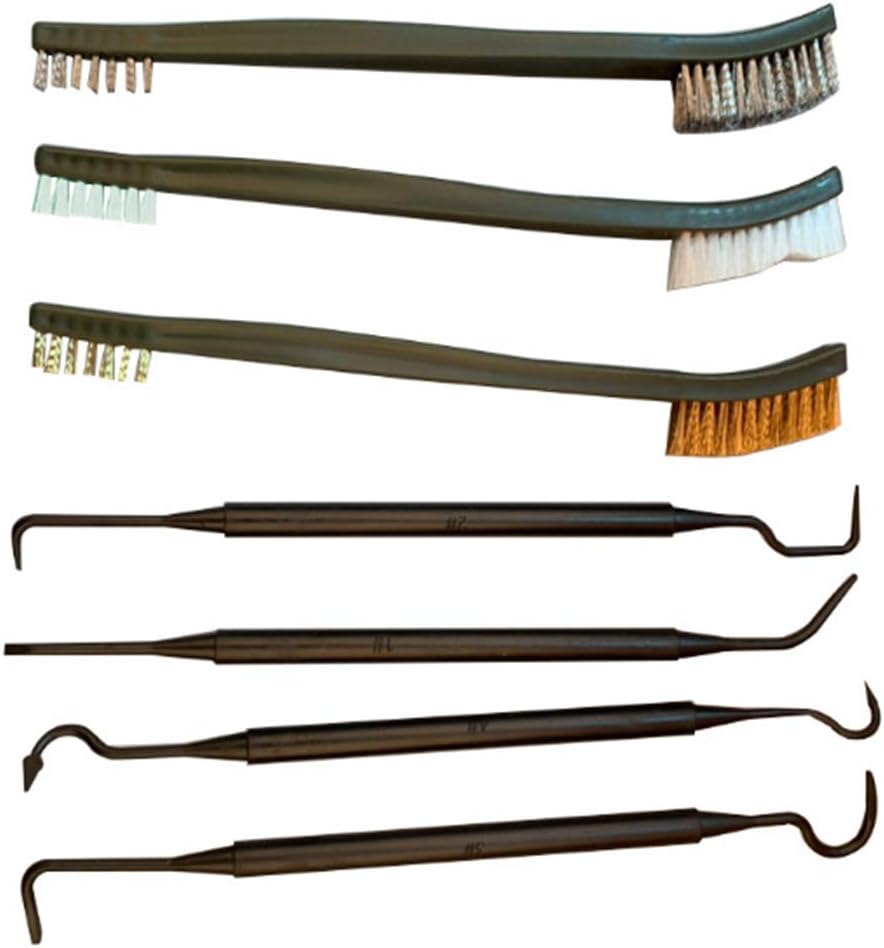 3PCS Mini Wire Brush Set – Double-End Cleaning Brushes with Stainless Steel, Brass & Nylon Bristles for Rust & Detail Cleaning