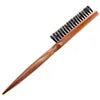 Natural Boar Bristle Hair Brush – Wooden Handle Anti-Static Fluffy Comb for Scalp Massage & Styling – Hairdresser Barber Comb for Men & Women
