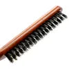 Natural Boar Bristle Hair Brush – Wooden Handle Anti-Static Fluffy Comb for Scalp Massage & Styling – Hairdresser Barber Comb for Men & Women