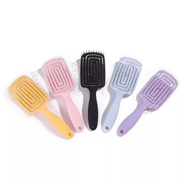 Square Hollow Scalp Massage Comb – Quick Blow Dry Hair Styling Tool, Meridian Stimulating Hairbrush for Household Use