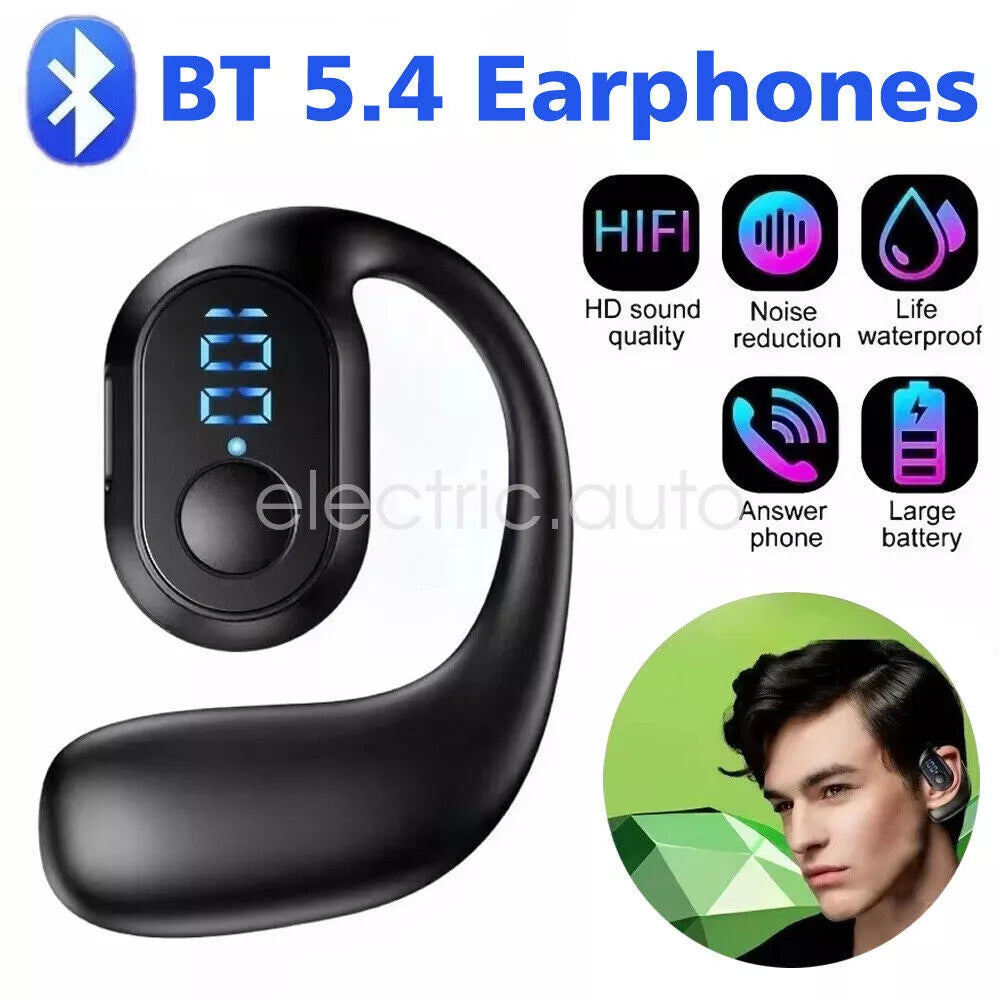 Bluetooth 5.3 TWS Wireless Ear Hook Headphones  HiFi Stereo Noise Cancelling Earbuds  Waterproof Sport Headset for Huawei Xiaomi