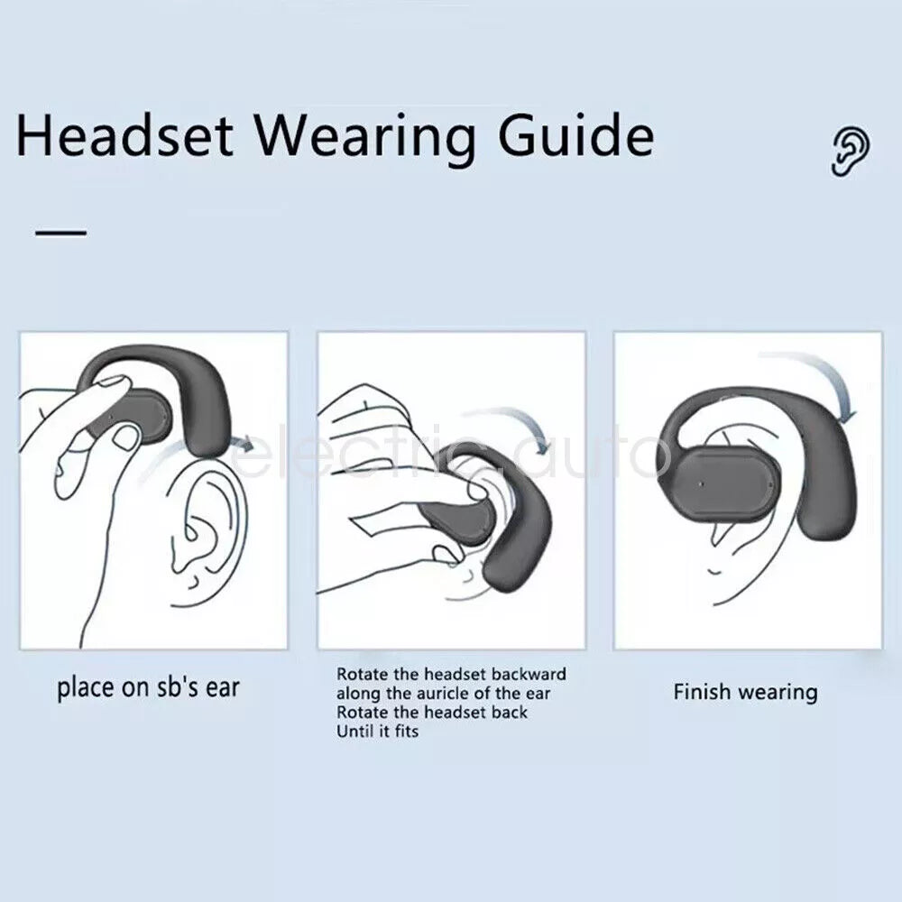 Bluetooth 5.3 TWS Wireless Ear Hook Headphones  HiFi Stereo Noise Cancelling Earbuds  Waterproof Sport Headset for Huawei Xiaomi