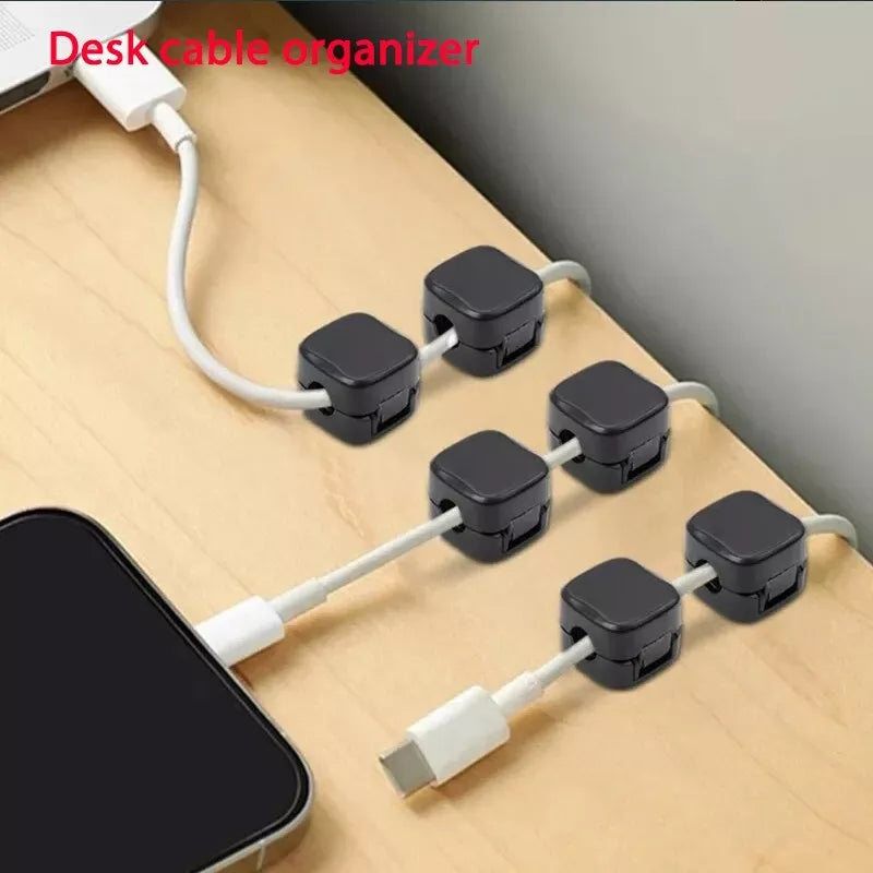 Magnetic Cable Clip Holder – Adhesive Cord Organizer for Desk, Home & Office Wire Management