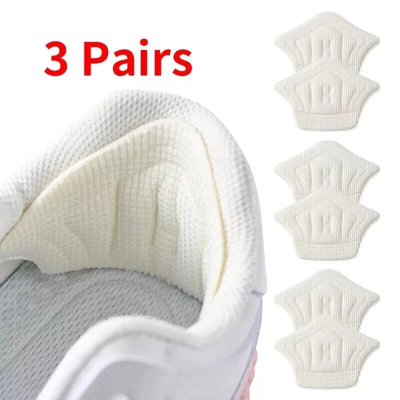 3/6 Pairs Heel Pads for Shoes – Anti-Wear Cushion Inserts, Adjustable Back Stickers for Sport & Casual Footwear