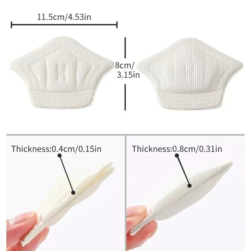 3/6 Pairs Heel Pads for Shoes – Anti-Wear Cushion Inserts, Adjustable Back Stickers for Sport & Casual Footwear