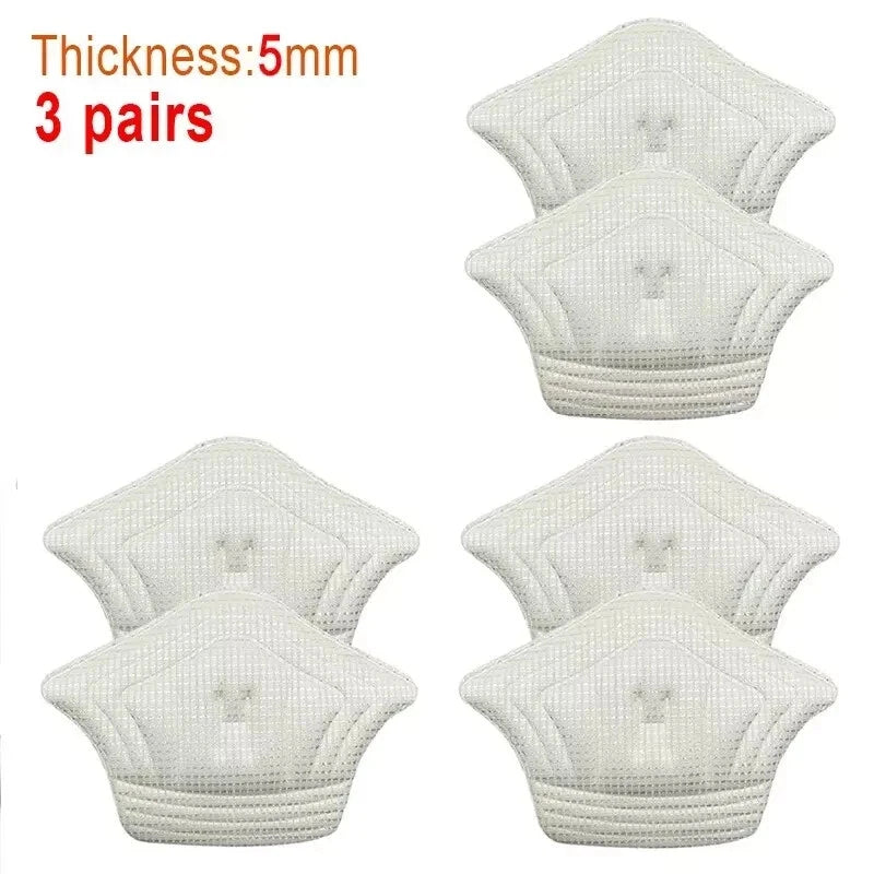 3/6 Pairs Heel Pads for Shoes – Anti-Wear Cushion Inserts, Adjustable Back Stickers for Sport & Casual Footwear