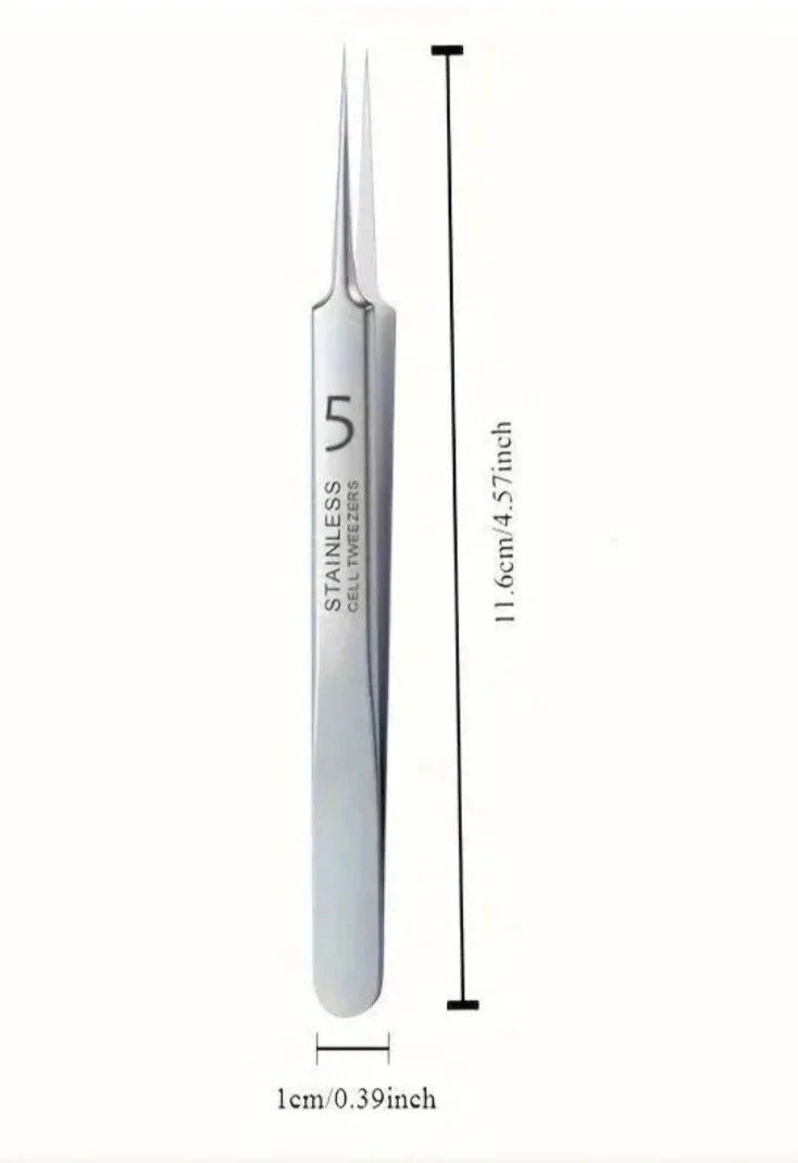 1 Pack Extra Fine No. 5 Blackhead Tweezers – Precision Acne Removal Tool for Facial Skin Care