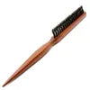 Natural Boar Bristle Hair Brush – Wooden Handle Anti-Static Fluffy Comb for Scalp Massage & Styling – Hairdresser Barber Comb for Men & Women