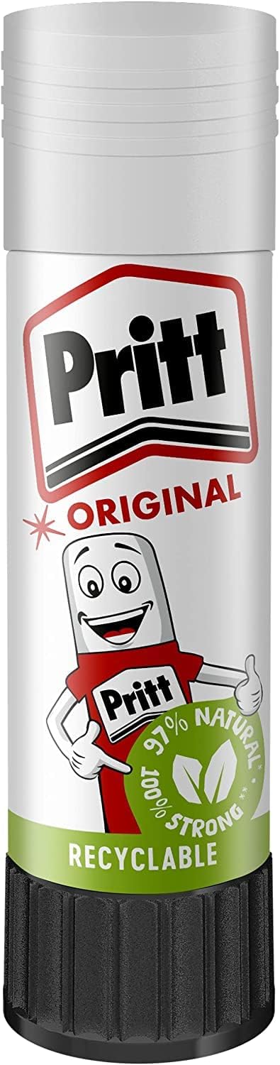 Pritt Glue Stick 22g (Pack of 3) – Child-Safe, Strong-Hold Craft Glue for School, Office & DIY Projects