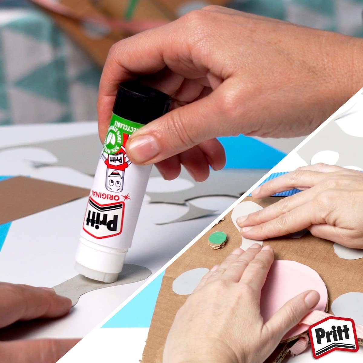 Pritt Glue Stick 22g (Pack of 3) – Child-Safe, Strong-Hold Craft Glue for School, Office & DIY Projects