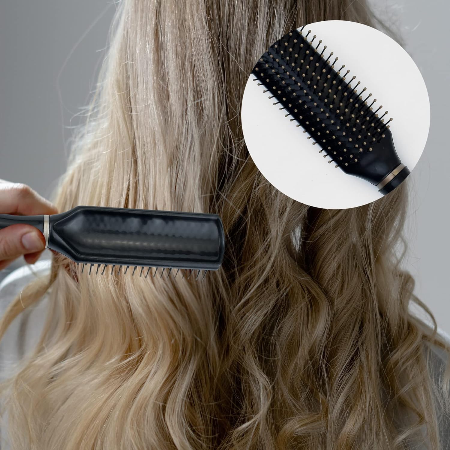 3 Pack Anti-Static Detangling Hair Brushes – Oval, Round & Vent Paddle Comb Set for Wet & Dry Hair – Massage & Shine for Women, Men & Kids