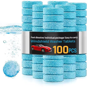 Car Windshield Washer Fluid Concentrated Tablets Solid Effervescent Wiper Tablet for Car Room Kitchen Window Glass Cleaning