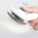 Self-Cleaning Pet Hair Removal Comb – Cat Slicker Brush & Dog Grooming Tool for Shedding, Tangles & Mats – Easy Clean Pet Deshedding Brush for Cats & Dogs