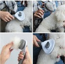 Self-Cleaning Pet Hair Removal Comb – Cat Slicker Brush & Dog Grooming Tool for Shedding, Tangles & Mats – Easy Clean Pet Deshedding Brush for Cats & Dogs