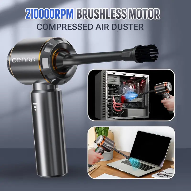 CENRR Cordless Handheld Vacuum 16000Pa  USB-C Fast Charge  Car & Home