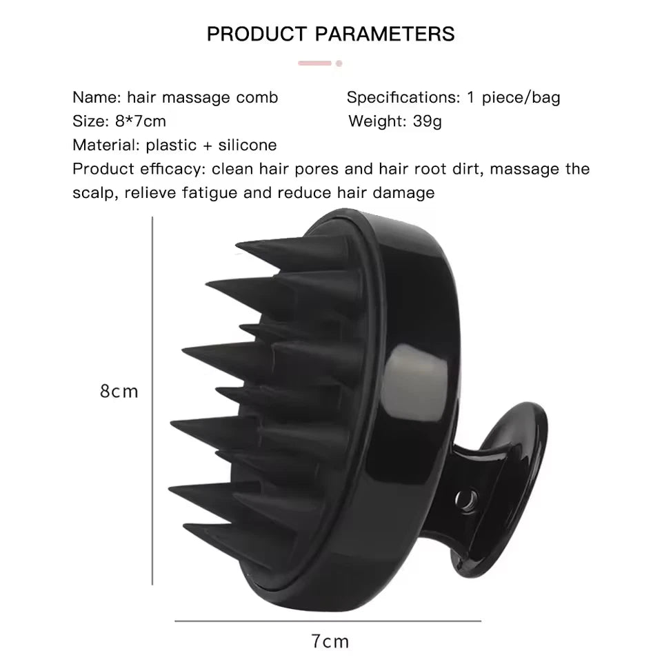 Silicone Scalp Massager Shampoo Brush – Soft Hair Washing Comb for Hair Growth & Deep Cleansing – Shower Scalp Scrubber for Wet & Dry Hair Care