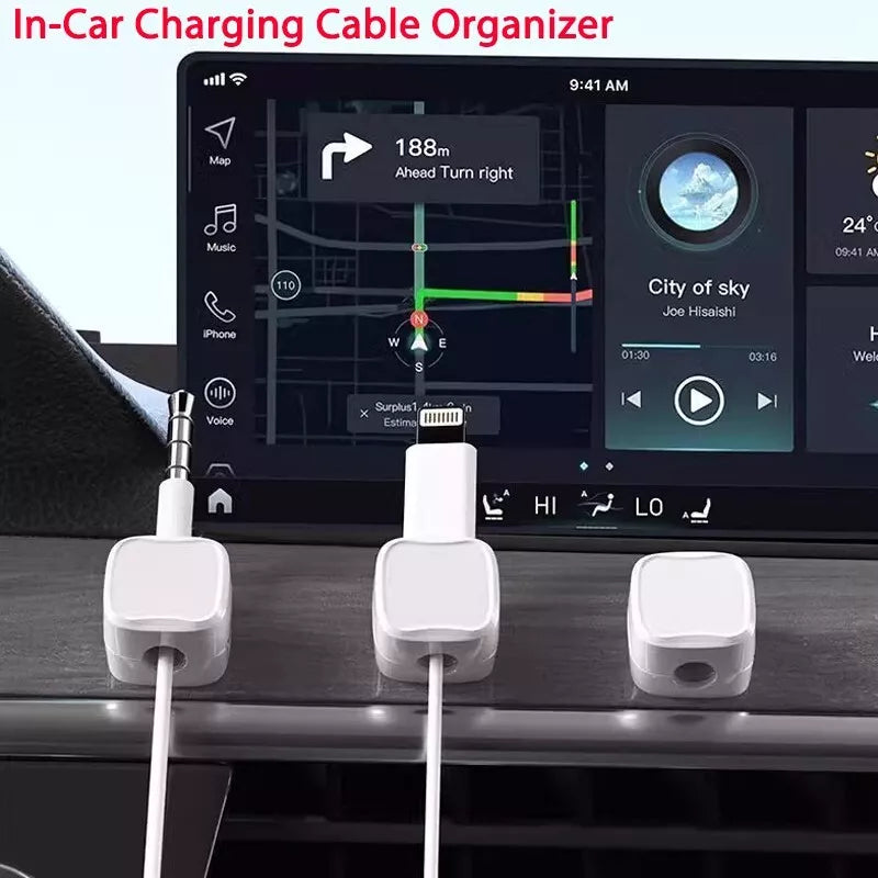 Magnetic Cable Clip Holder – Adhesive Cord Organizer for Desk, Home & Office Wire Management